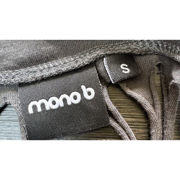 Mono B Open Back Sleeveless Shirt Size S Gray - Picture 5 of 6